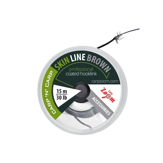 CarpZoom Bevonatos előkezsinór 15 m, PT 30 lb, barna CZ3733