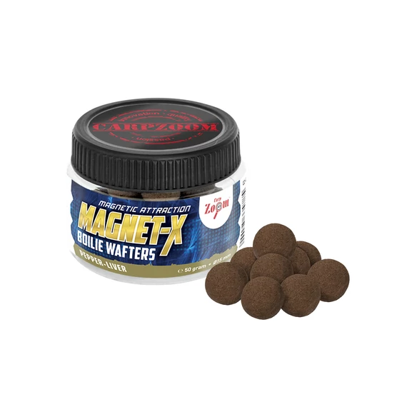CarpZoom Magnet-X Boilie Wafters prémium horogcsali 15 mm, bors, máj, 50 g CZ4785