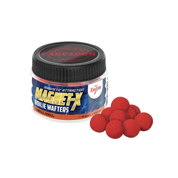 CarpZoom Magnet-X Boilie Wafters prémium horogcsali 15 mm, csili, rák, 50 g CZ4808