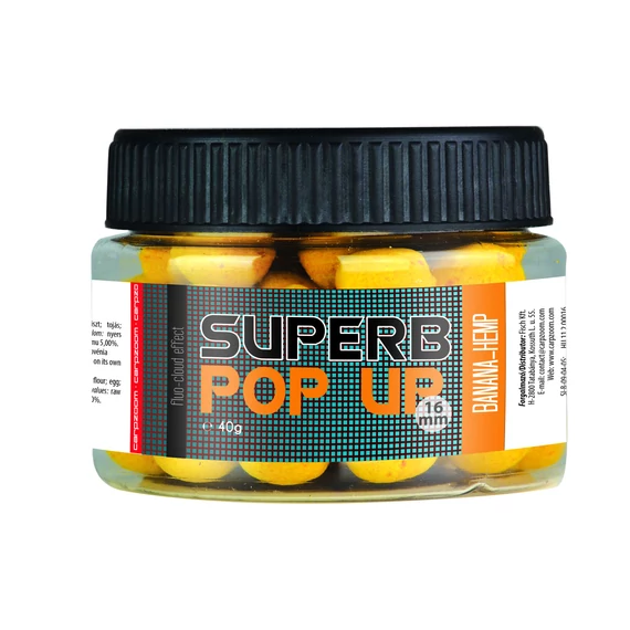 CarpZoom Superb Pop Up lebegő bojli, 16mm, 40g, Scopex-tigrismogyoró CZ5028