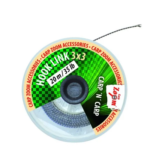 CarpZoom Előkezsinór - 3x3 (barna), 25lb, 20m CZ6811