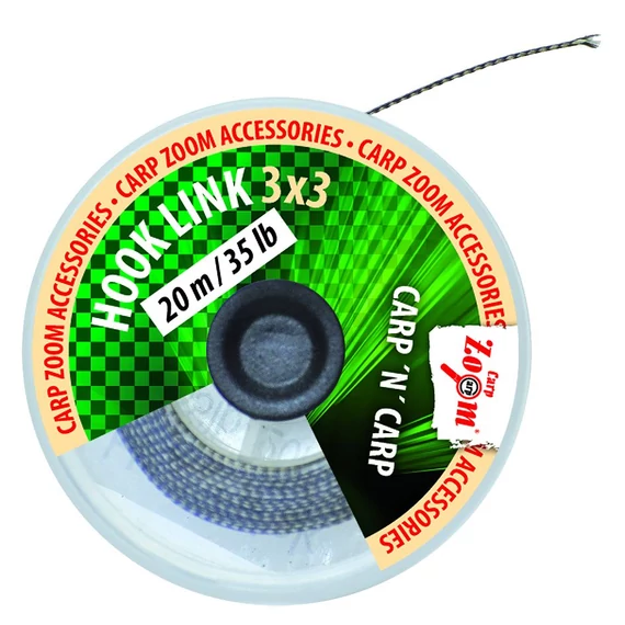 CarpZoom Előkezsinór - 3x3 (barna), 35lb, 20m CZ6828