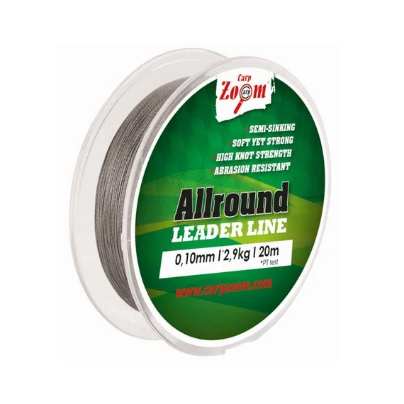 CarpZoom Allround Előkezsinór (szürke), 0,10mm, 2,90kg, 20m CZ7473