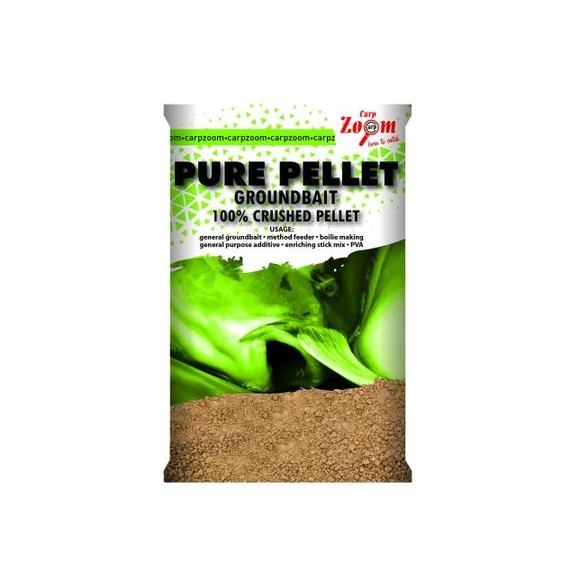 CarpZoom 100%-os pellet őrlemény etetőanyag, 800g, Barna Halibut CZ9040