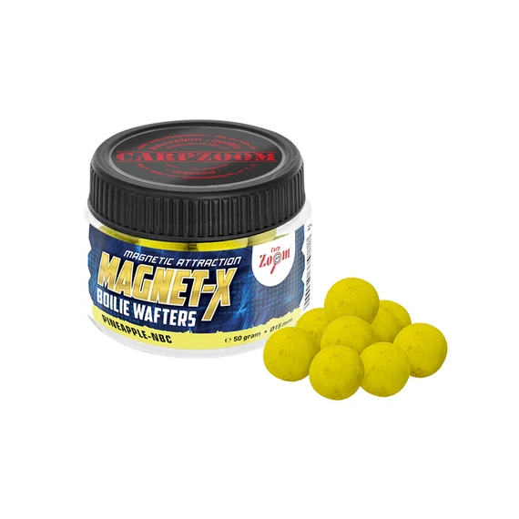 CarpZoom Magnet-X Boilie Wafters prémium horogcsali 15 mm, ananász, NBC, 50 g CZ4778