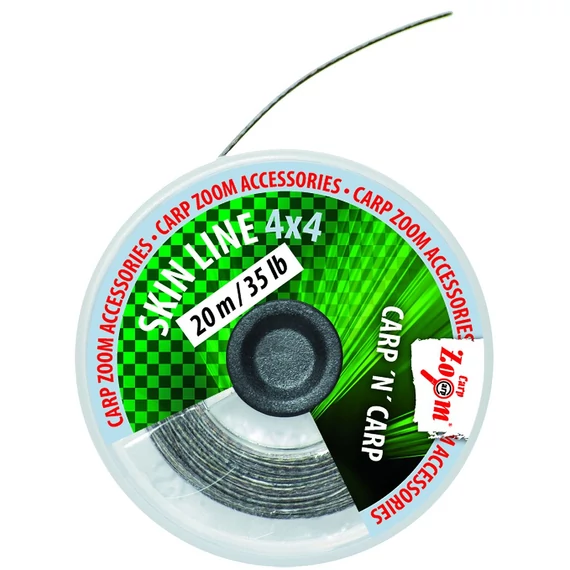 CarpZoom Bevonatos előkezsinór - 4x4 (barna), 25lb, 20m CZ6842