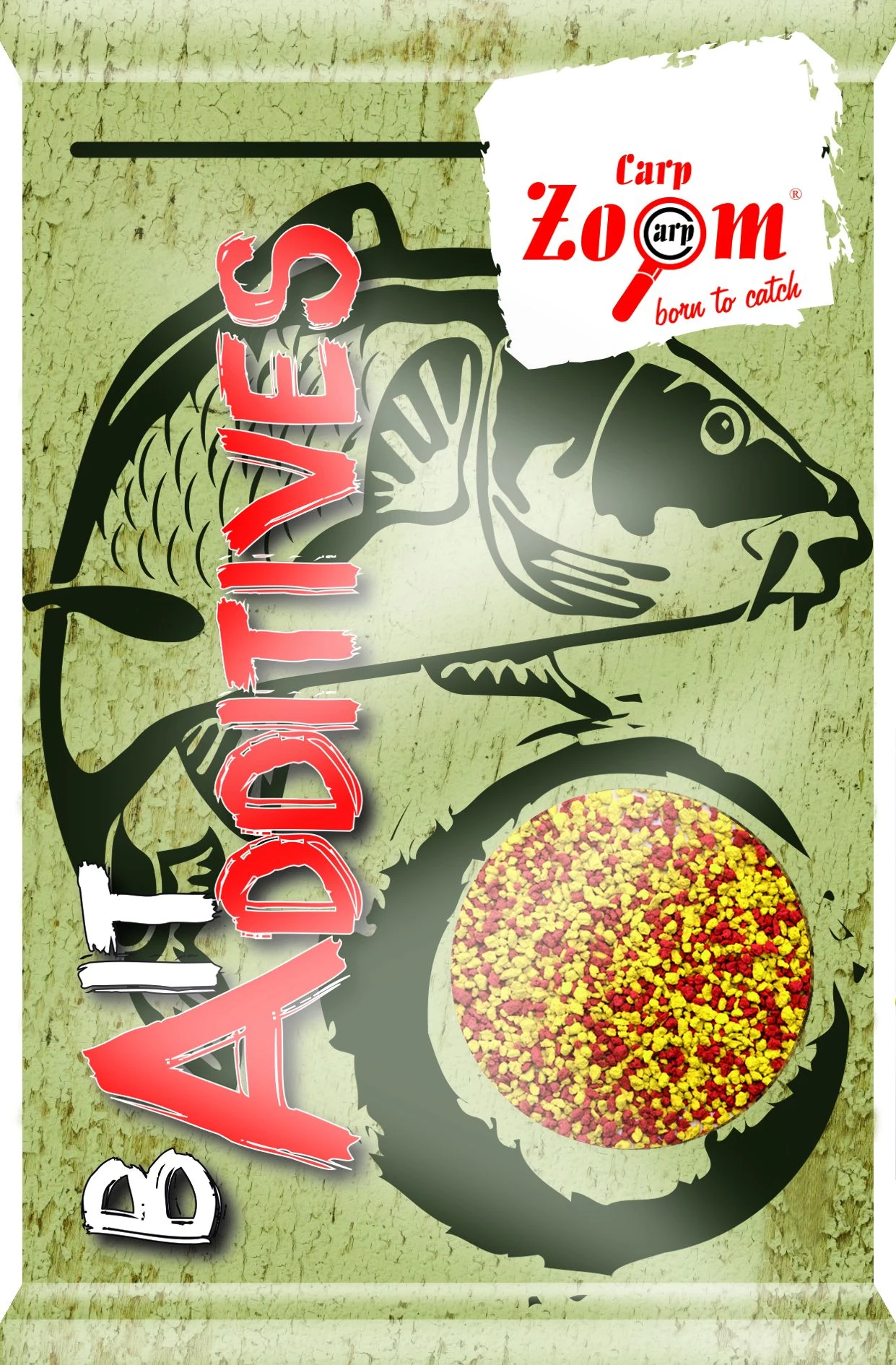 CarpZoom Angol morzsa, 800g, piros-sárga-zöld CZ1814