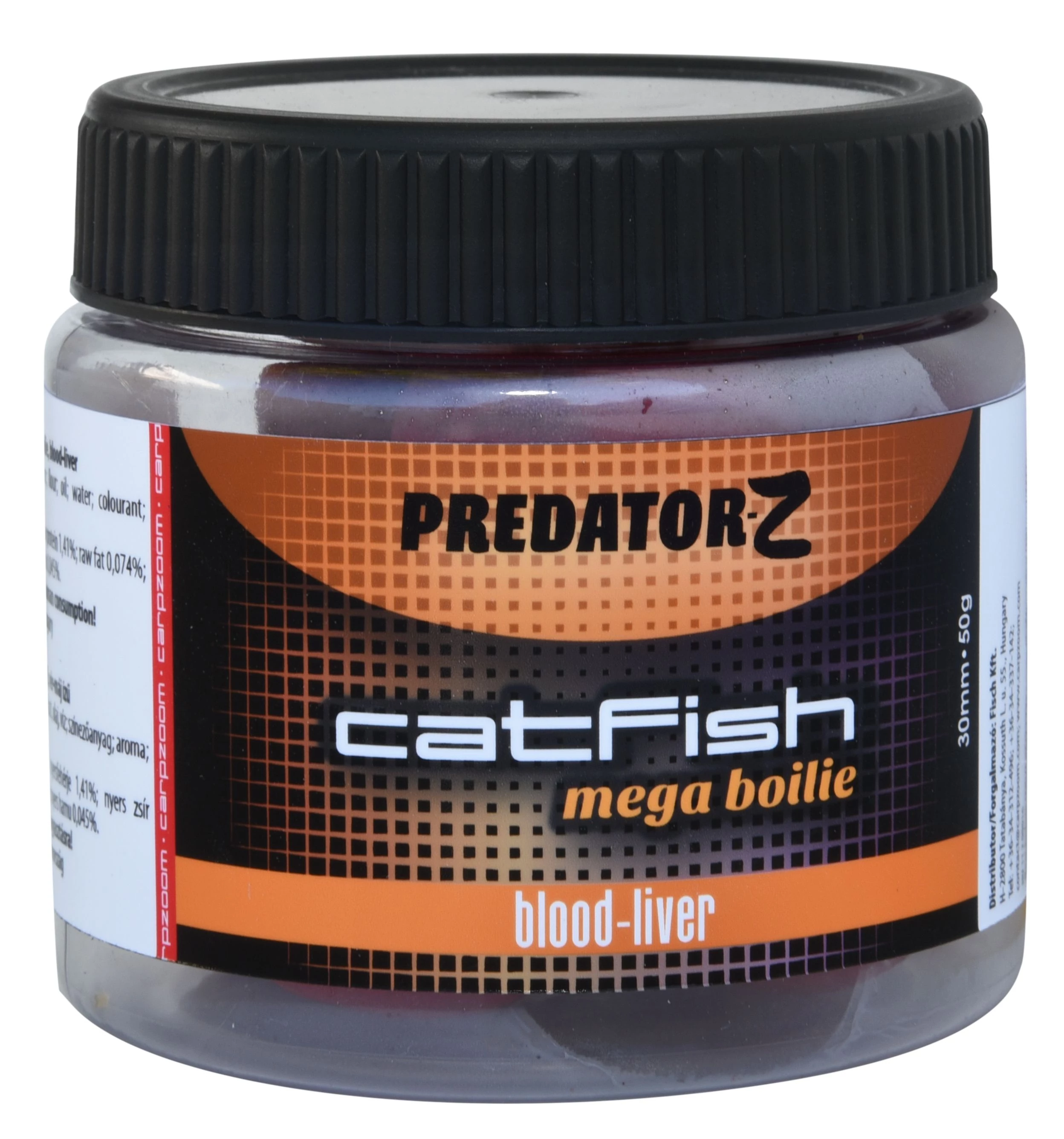 Predator-Z Catfish Mega Boilie, 30mm, 50g, vér-máj CZ2095