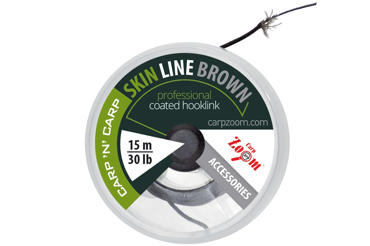 CarpZoom Bevonatos előkezsinór 15 m, PT 30 lb, barna CZ3733