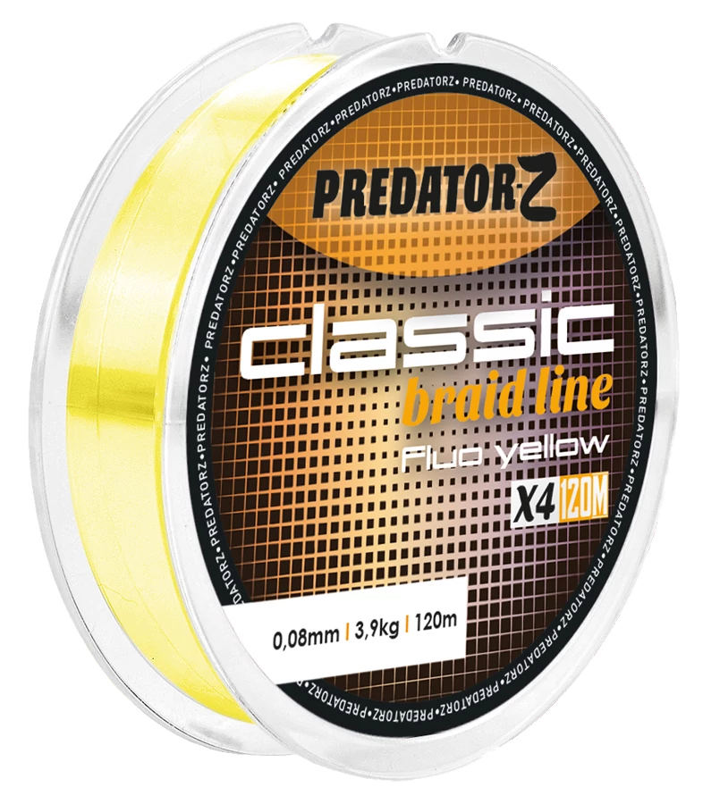 Predator-Z 0,08mm 3,9kg 120m Classic fonott zsinór fluo sárga CZ4700