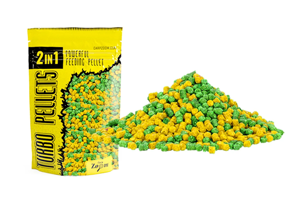CarpZoom 2in1 Turbo gyors oldódású pellet 3 mm, ananász, banán, 500 g CZ4853