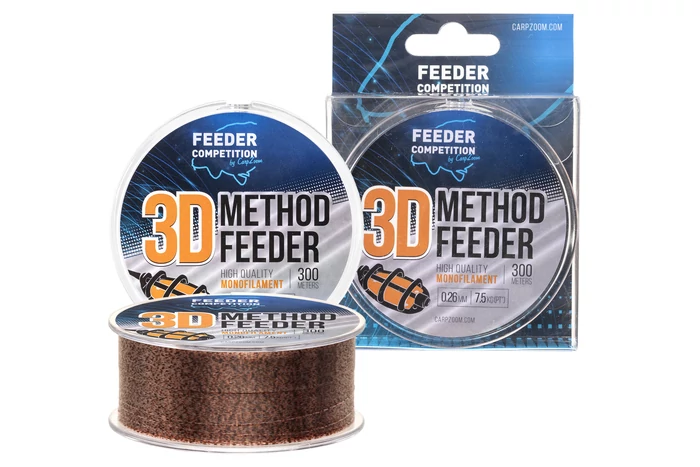 Feeder Competition 3D Method Feeder zsinór, o 0,26 mm, 300 m, 7,5 kg, 3D hatású CZ0090