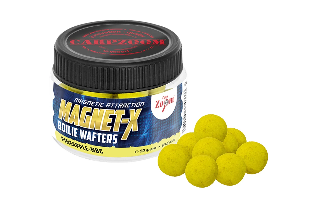 CarpZoom Magnet-X Boilie Wafters prémium horogcsali 15 mm, ananász, NBC, 50 g CZ4778