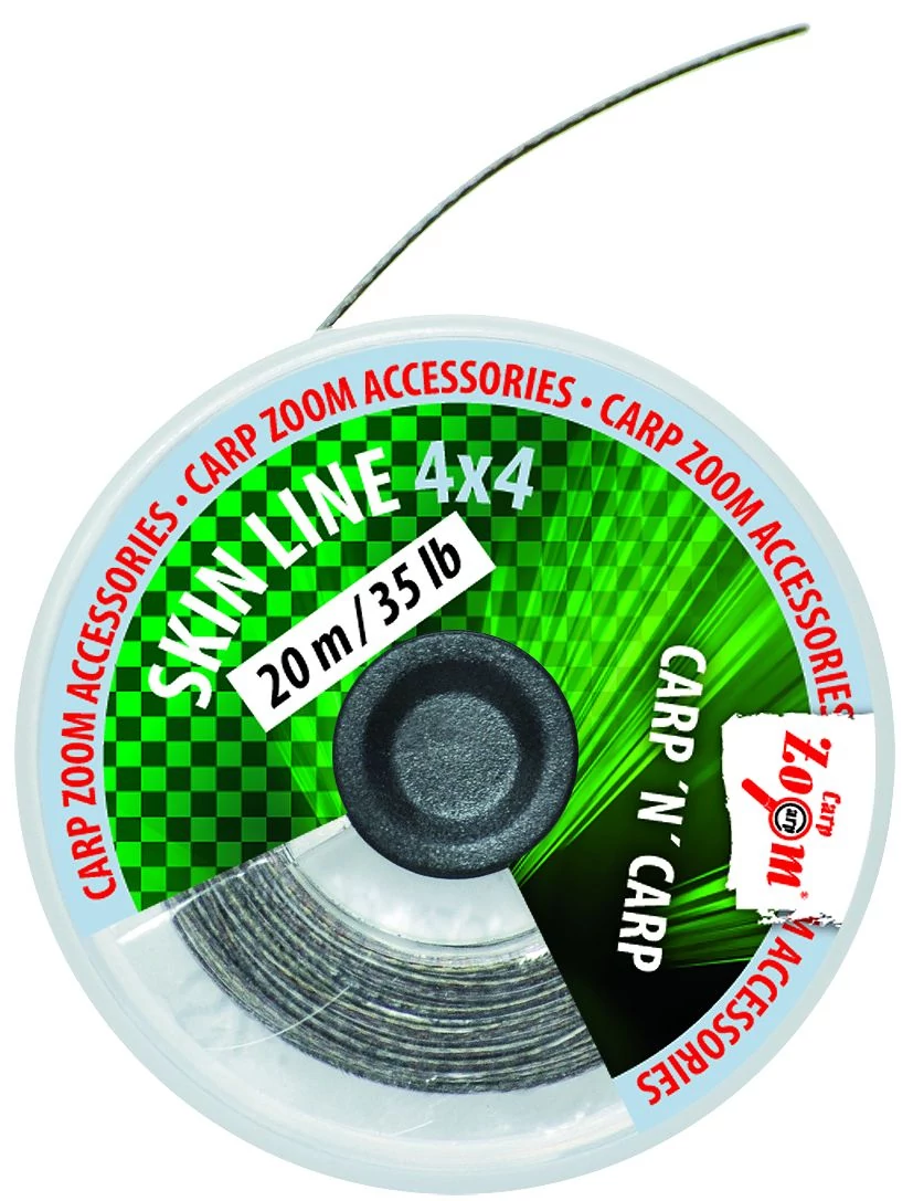 CarpZoom Bevonatos előkezsinór - 4x4 (barna), 25lb, 20m CZ6842