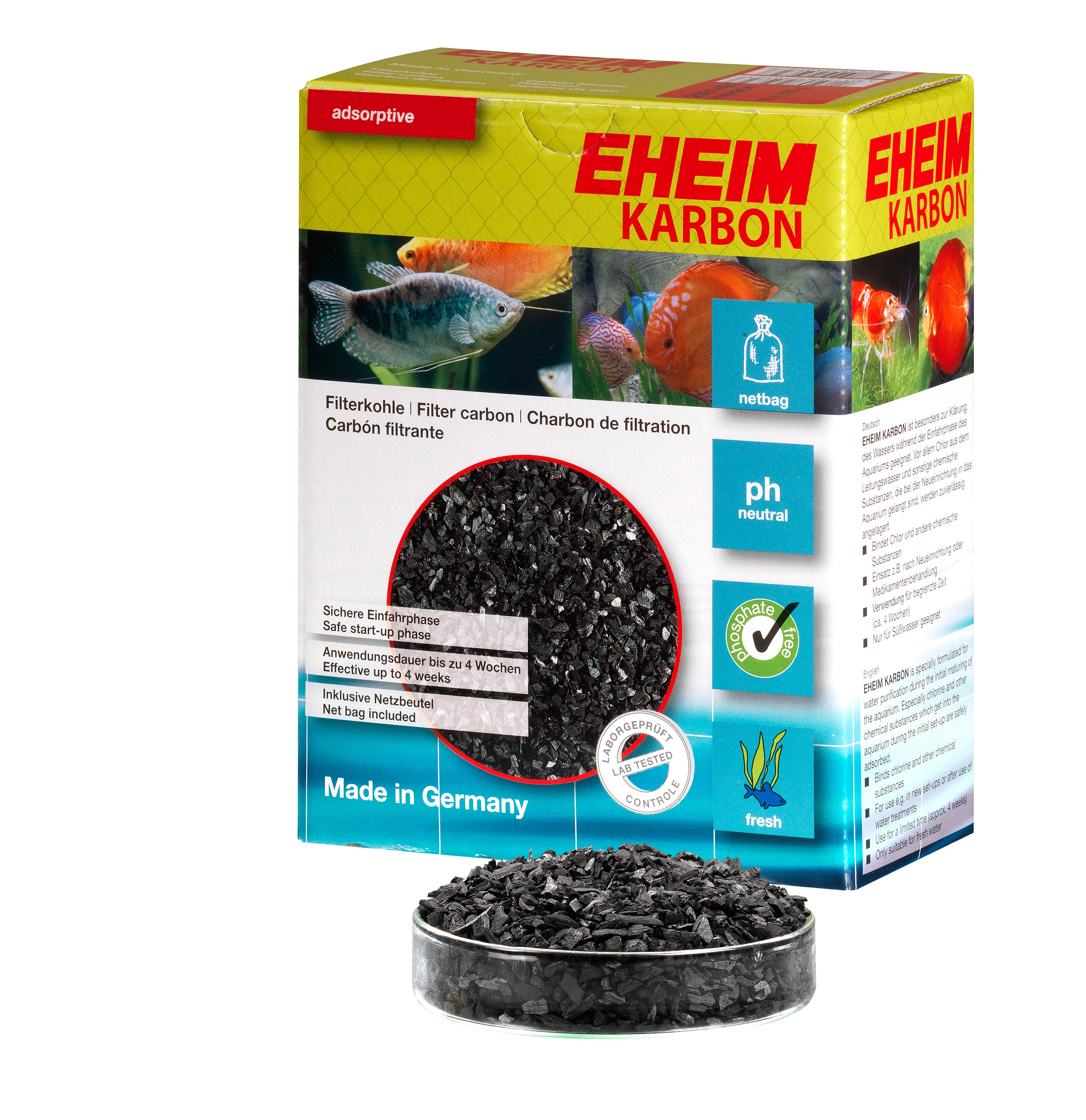 Eheim KARBON - aktív szén szűrőanyag édesvízhez tasakos, 225 g EH2501401