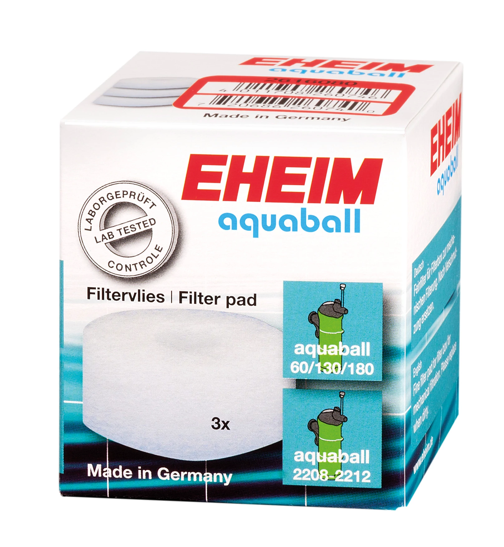 Eheim finom szűrőpárna (perlon) készlet 2208/2210/2212 szűrőhöz, 3 db EH2616080