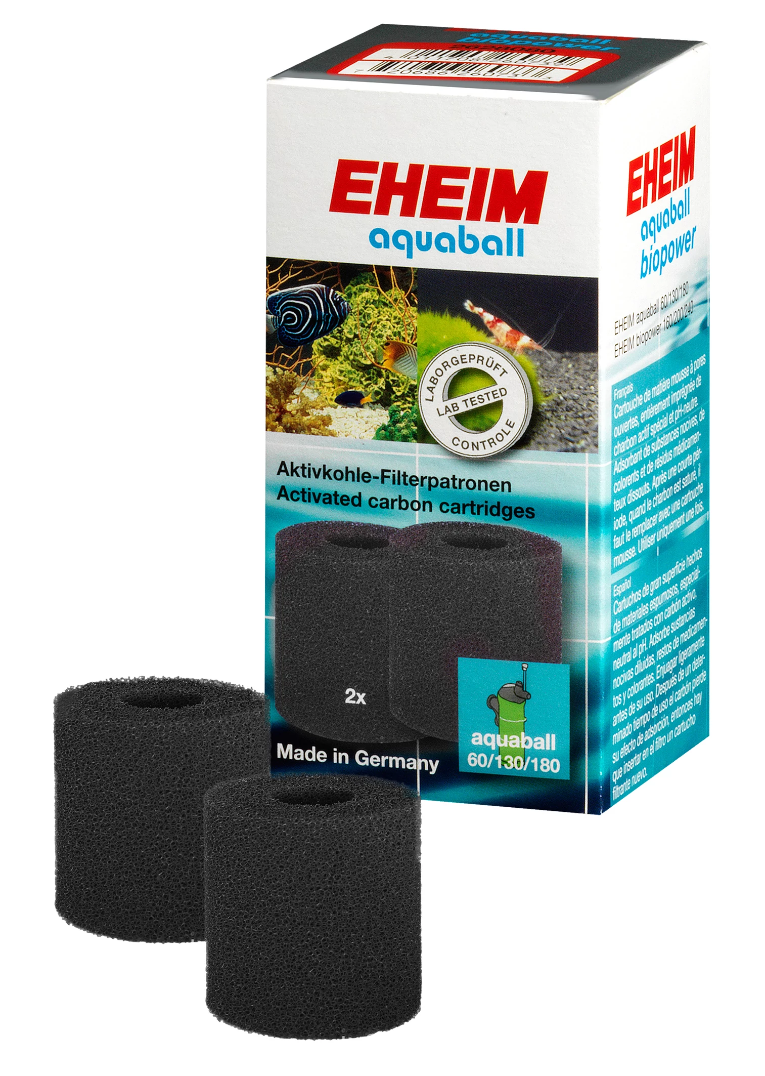 Eheim aktív szenes szűrőpatron (nagy) Aquaball/Biopower, 2 db EH2628080