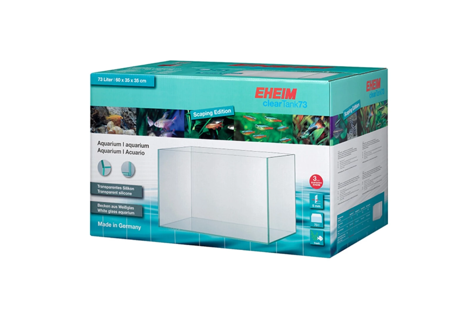 Eheim clearTank 73 akvárium üveg, 60x35x35 cm EH0330615