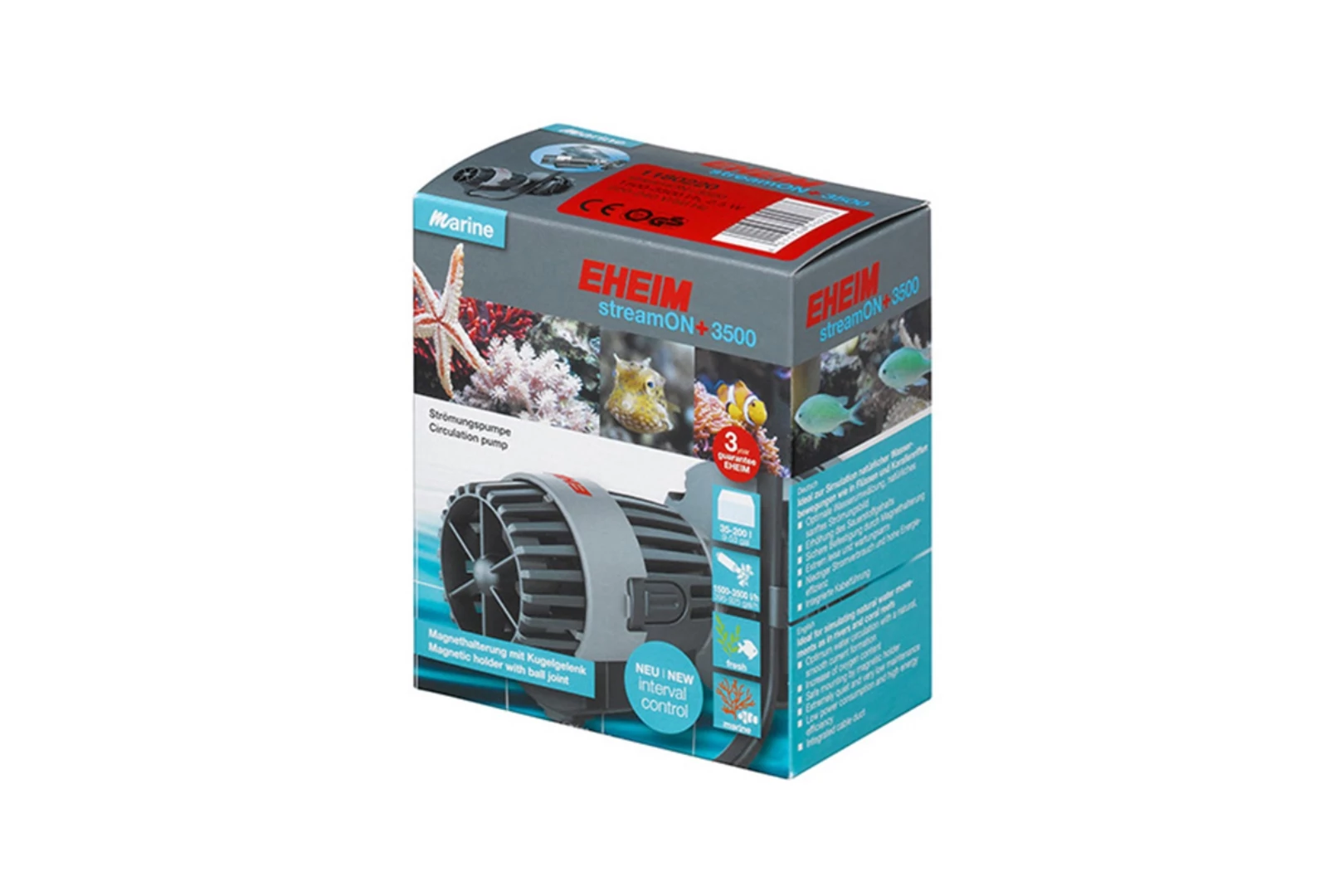 Eheim streamON+ 3500 áramoltató szivattyú 35-200l, 1500-3500 l/h, 2w EH1180220