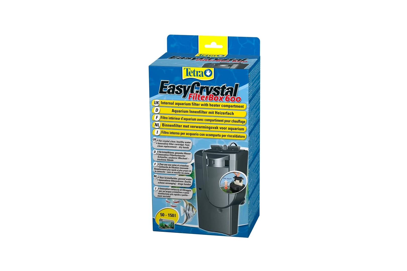 Tetra EasyCrystal FilterBox 600 600 l/h, 50 - 150 L közötti akváriumhoz 7,5 w TT174689