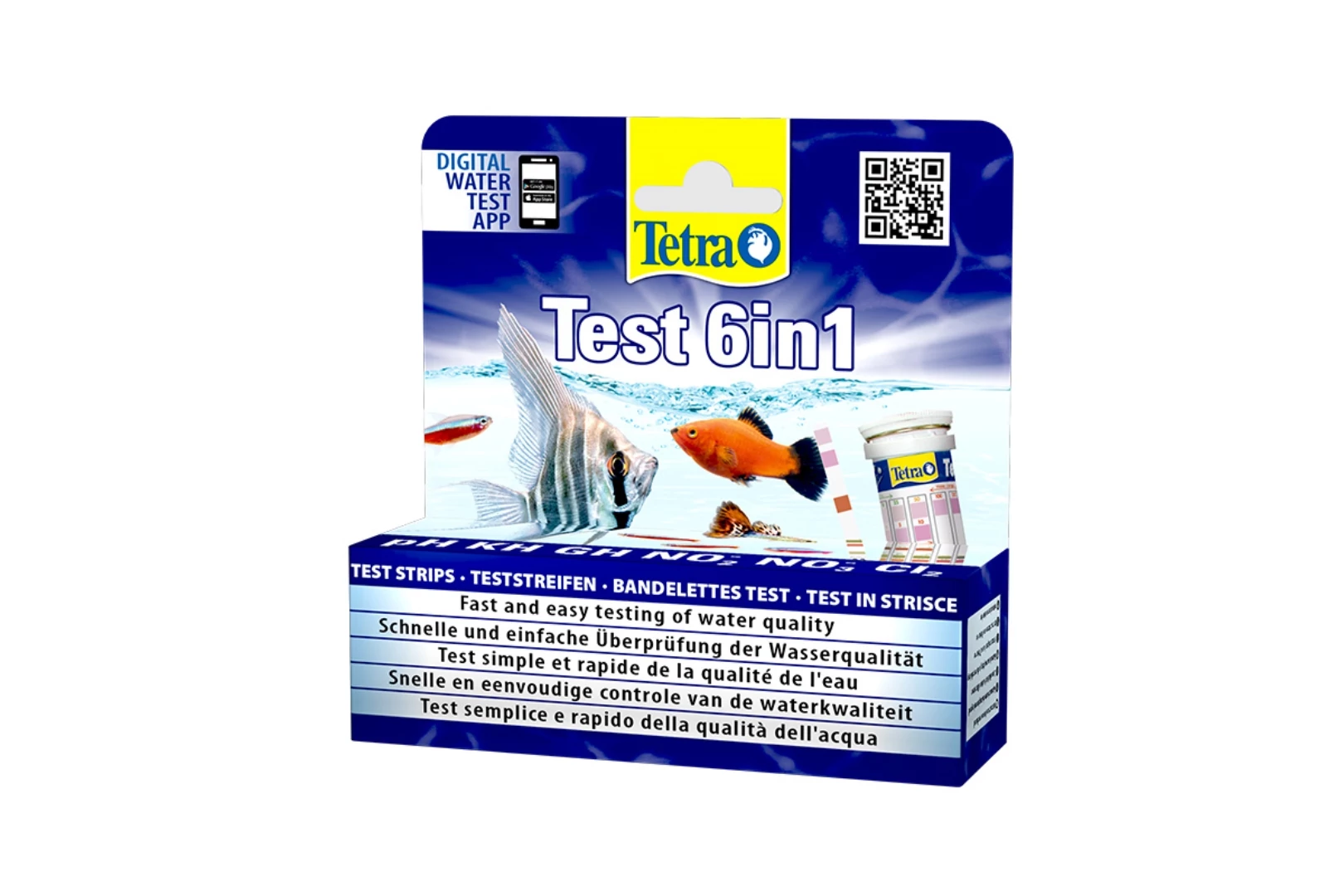 Tetra Test 6 in 1 (tesztcsíkok) pH, KH, GH, NO2, NO3 + Cl2 25 db TT175488